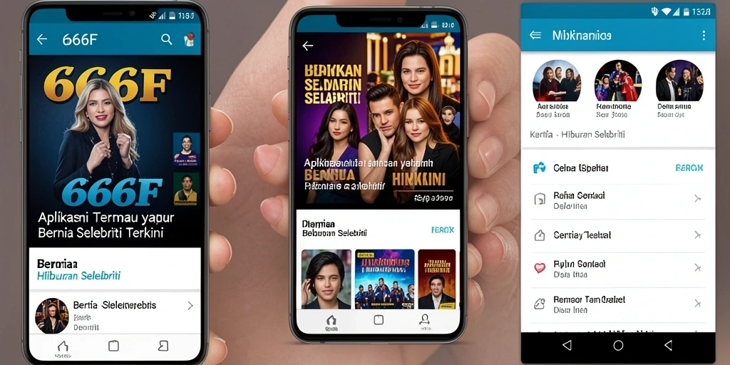 Antarmuka utama 666F yang menarik untuk berita selebriti.