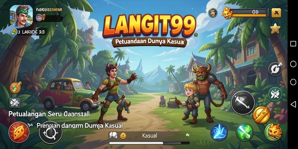 Tampilan antarmuka menarik dari LANGIT99 saat bermain Kasual.