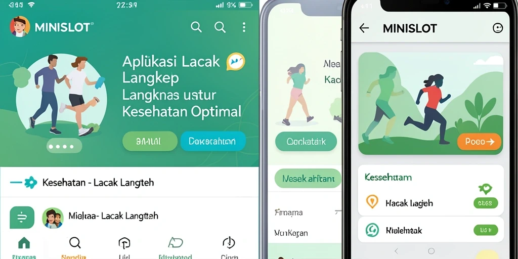 Tampilan utama aplikasi MINISLOT yang menunjukkan jumlah langkah harian.