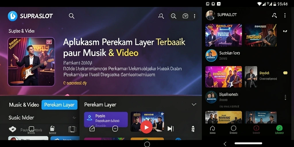 Tampilan antarmuka SUPRASLOT saat merekam layar dengan jelas.