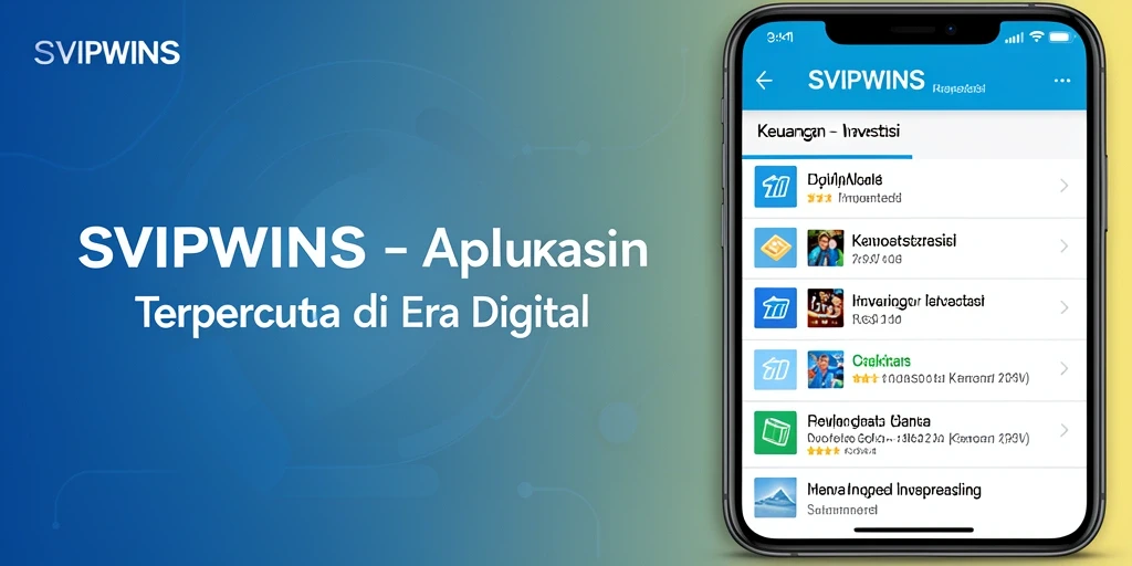 Antarmuka intuitif aplikasi SVIPWINS untuk investasi.